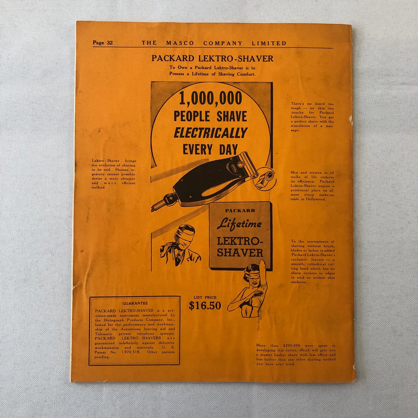 1936 1937 Masco Appliance Catalog Brochure Refrigerator Washing Maching Vacuum +