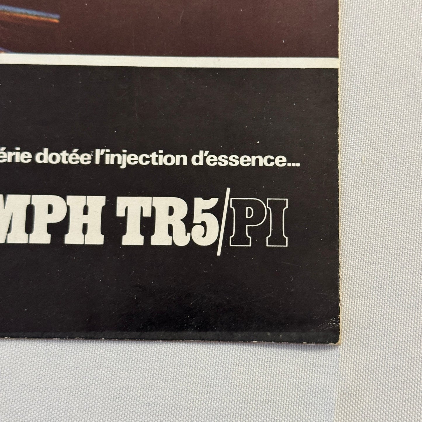 Triumph TR5 PI Roadster Convertible VIntage Car Sales Brochure Catalog FRENCH