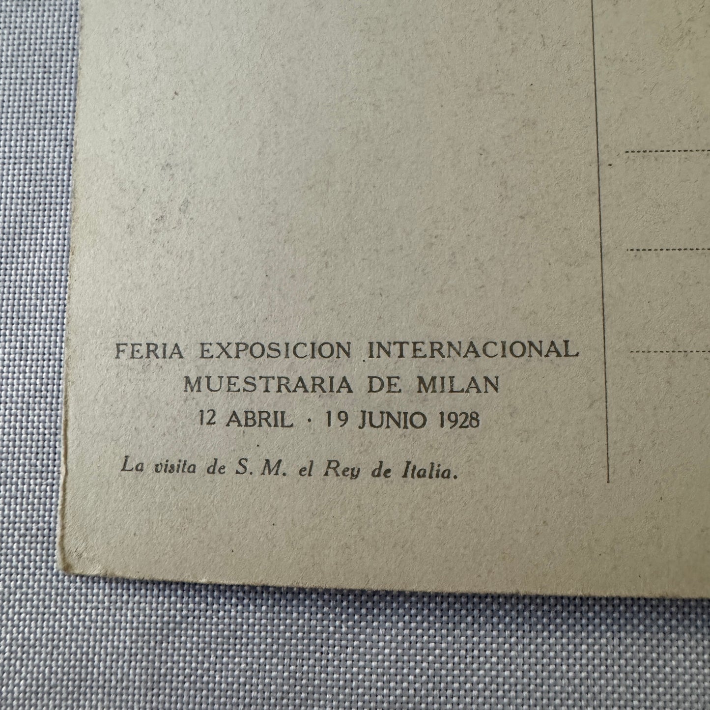 Vintage Italian Postcard Post Card International Exposition 1928 Milano Milan