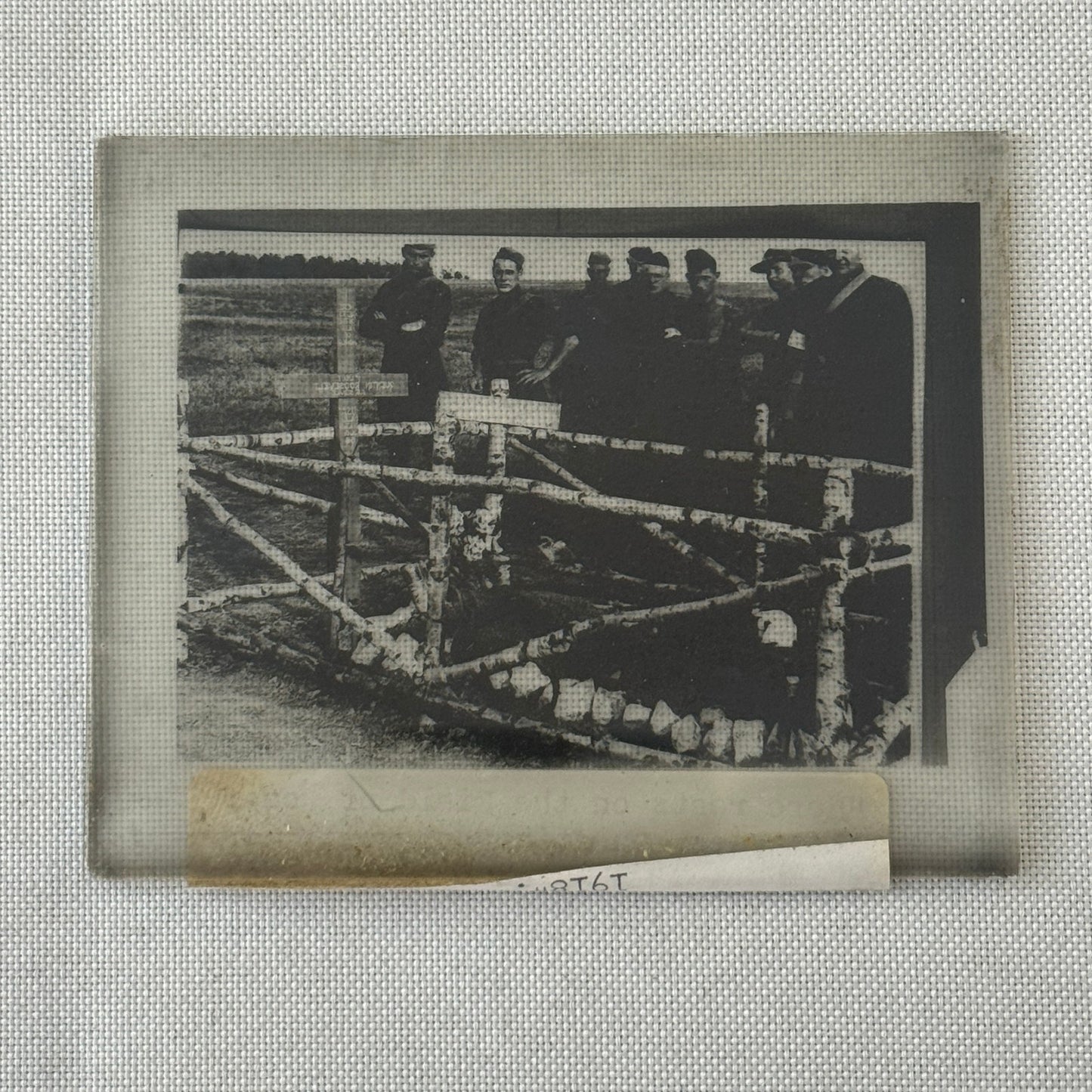 Quentin Roosevelt Antique Glass Plate Lantern Slide 1918 Grave Cemetery