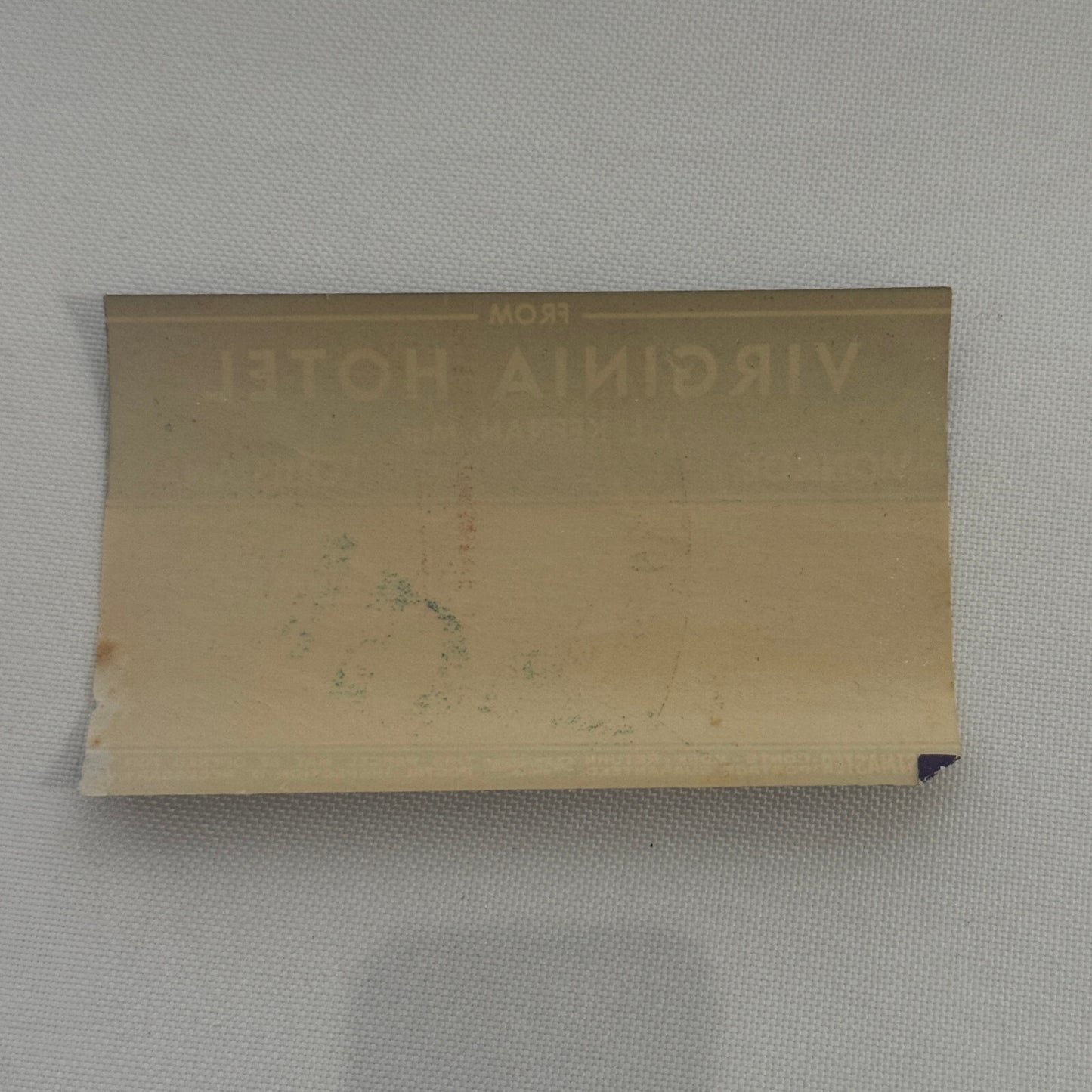 Vintage Hotel Travel Luggage Label Virginia Hotel Monroe Louisiana LA