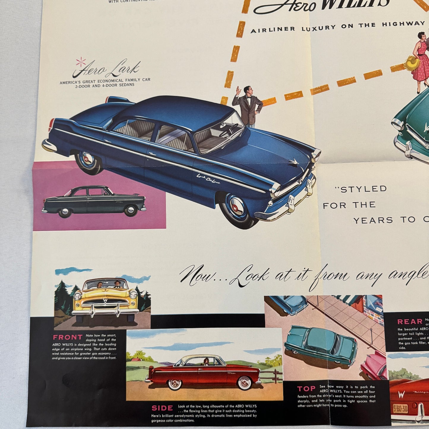 1954 Aero willys Car Sales Brochure Catalog Advertising Lark Eagle Ace