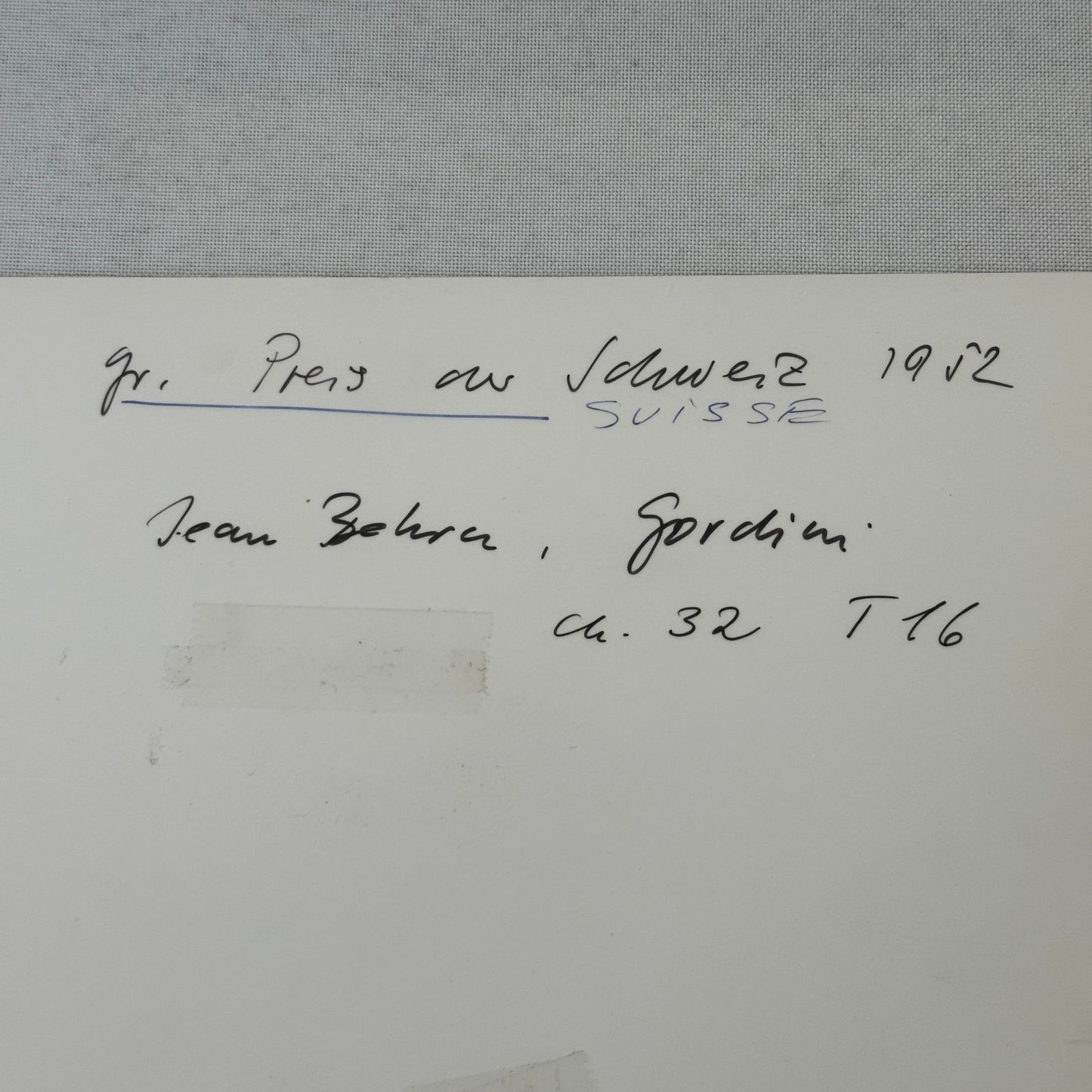 Jean Behra Racing Driver 1952 Swiss Grand Prix Gordini Car Photo Photograph