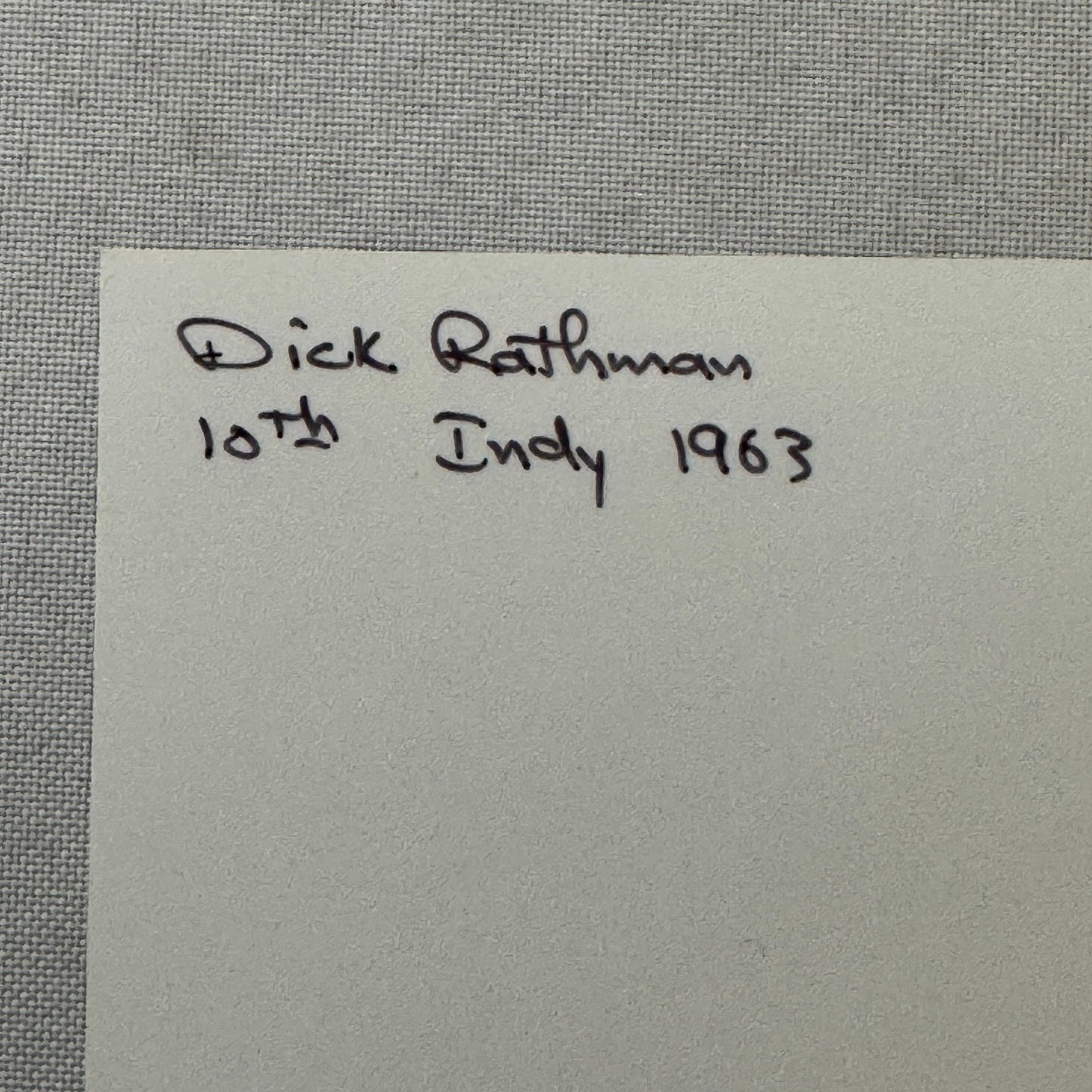 Indy Racing Photo Dick Rathmann 1963 Photograph Modern Print