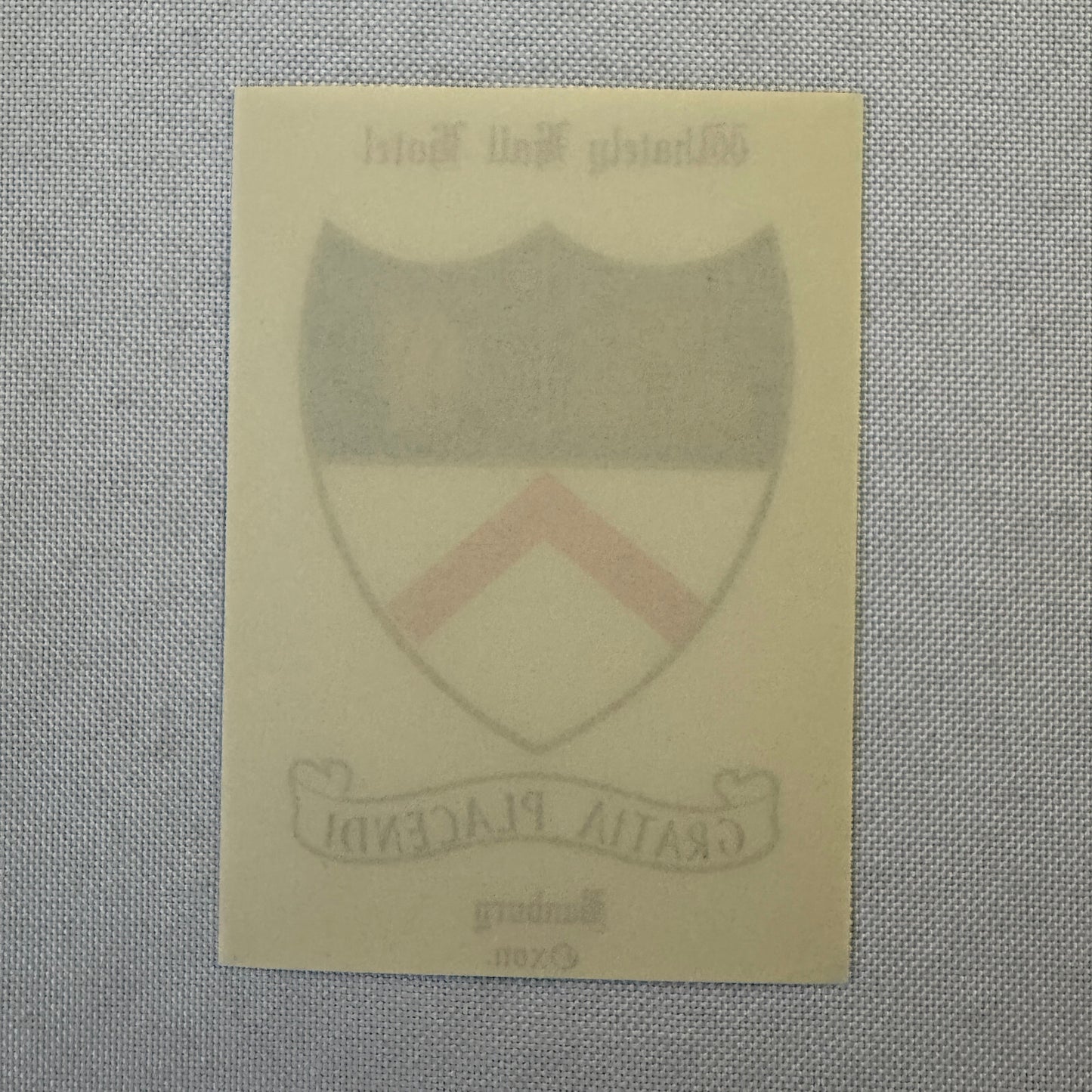 Vintage Hotel Travel Luggage Label Whately Hall Hotel Banbury Oxon England UK