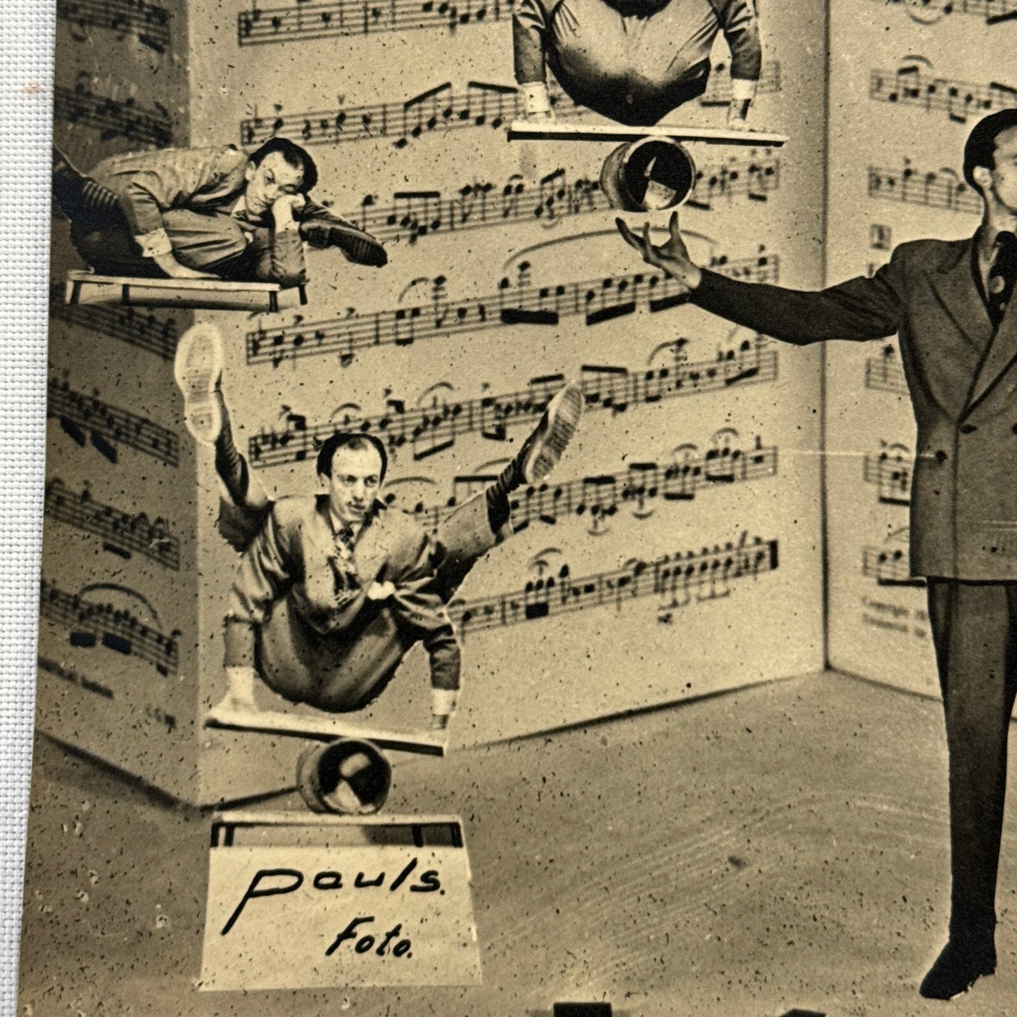 Circus Acrobat Balancing Act Photo Photograph Kaiper Vintage Holland