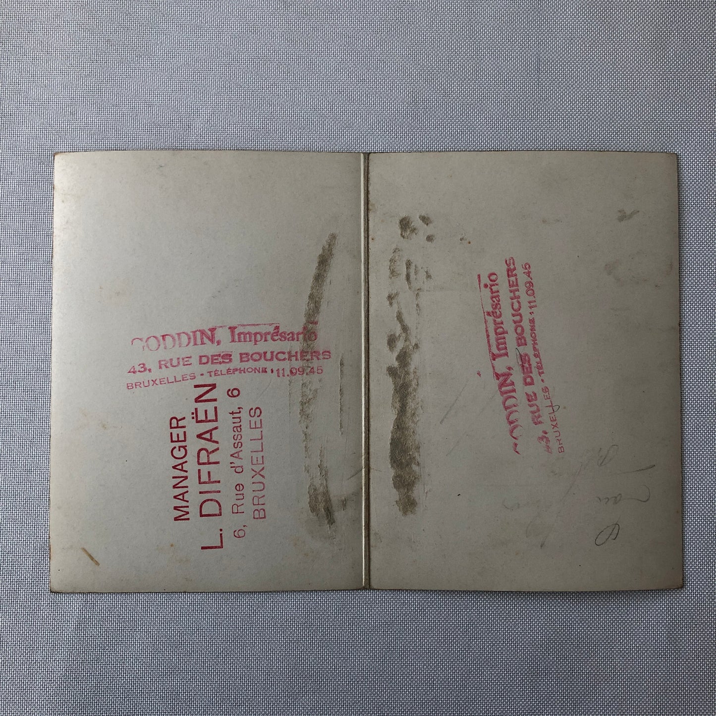 Circus Bicycle Act Photo Card Arnold & Delfini Comp Belgium Bike