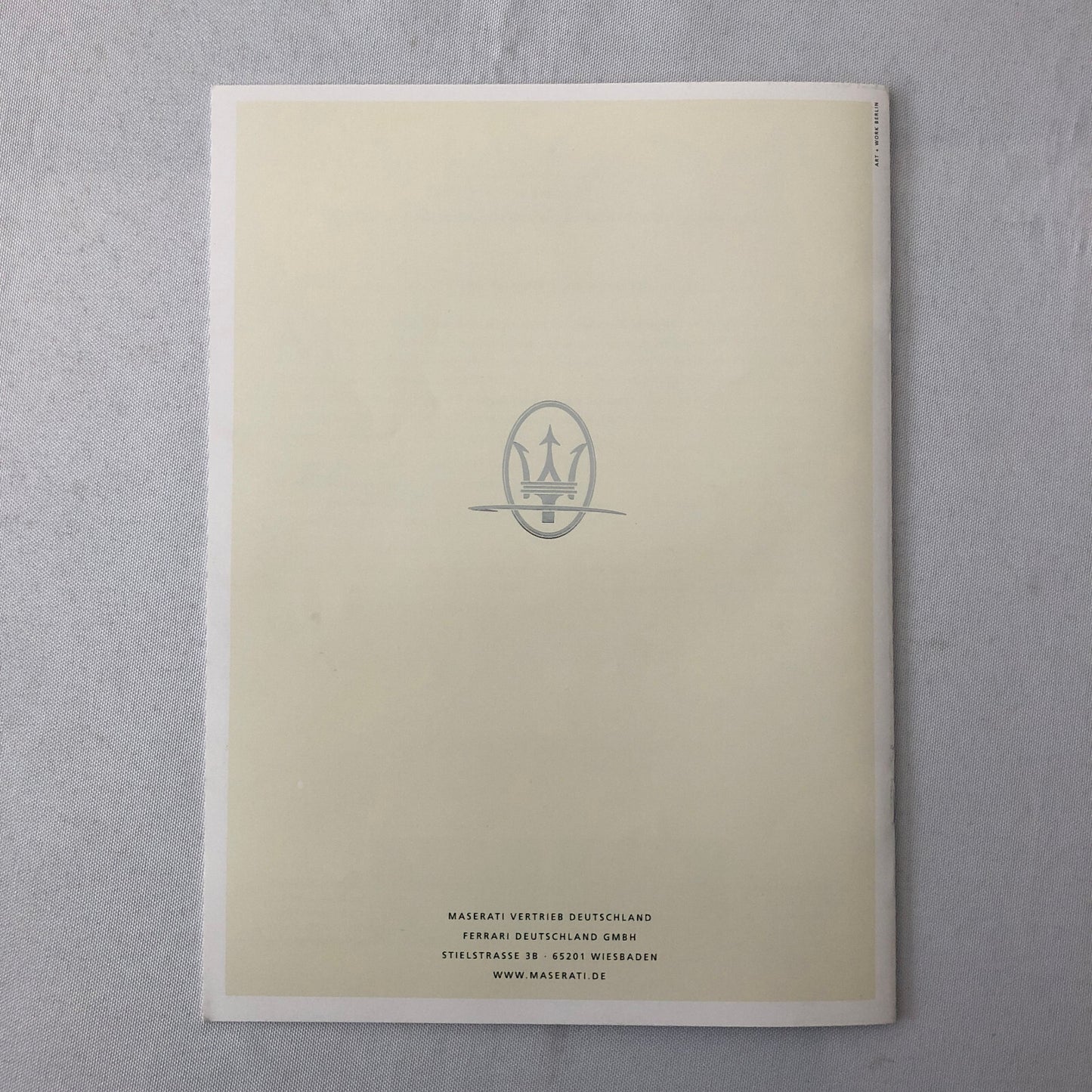 2014 Maserati Sales Brochure GT Cambiocorsa Gransport Quattroporte GERMAN TEXT