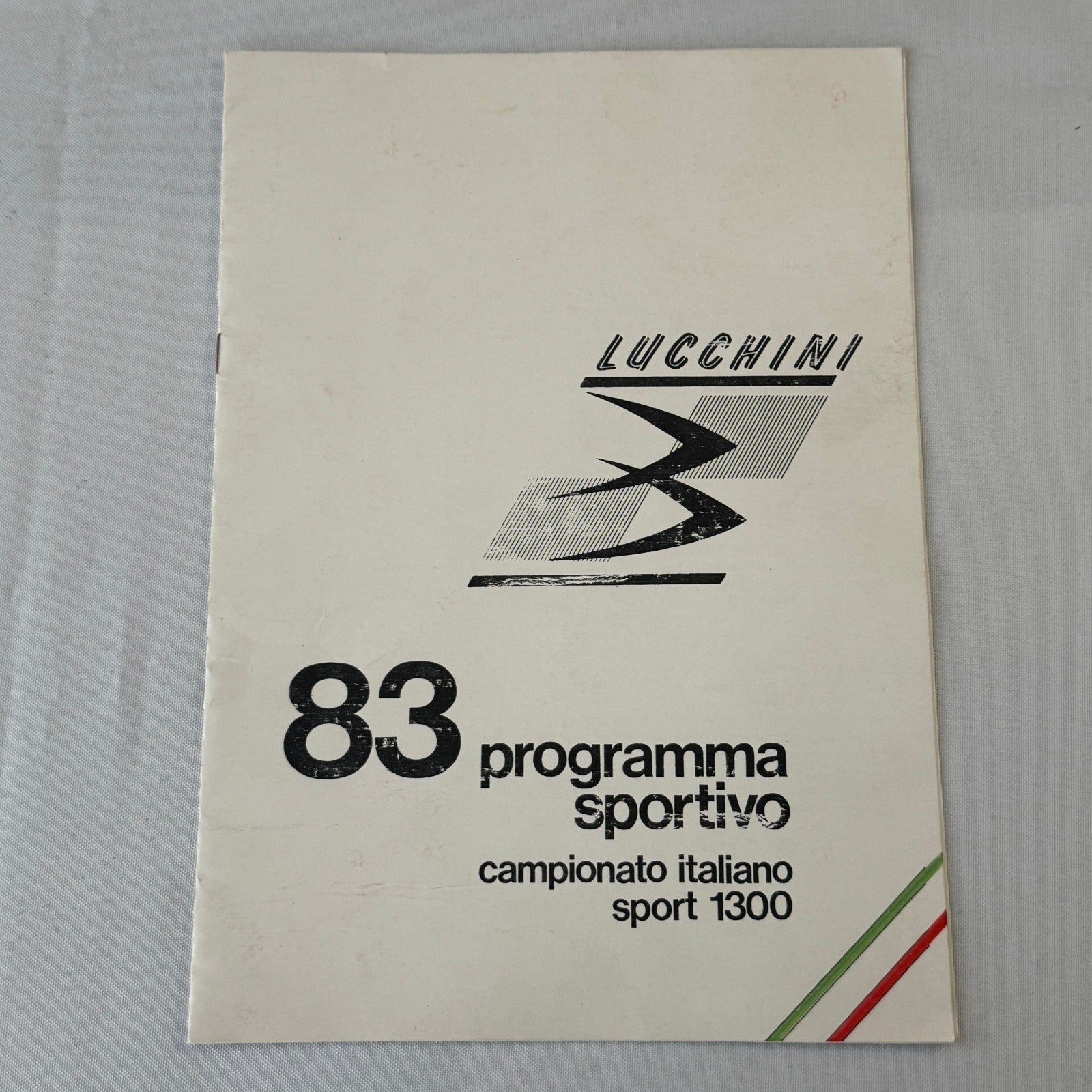 1983 Lucchini Racing Team Brochure Sport 1300 ITALIAN Text