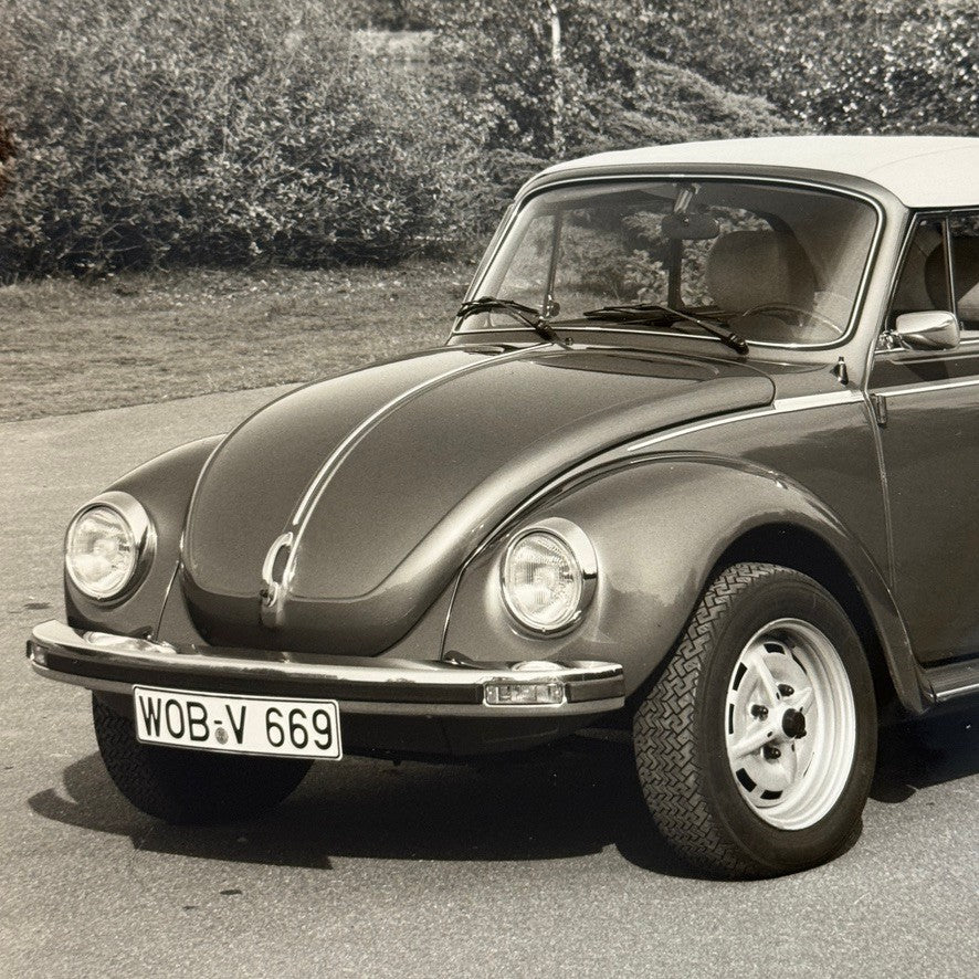 Vintage Volkswagen Beetle Convertible VW Bug Car Photo Photograph Cabriolet