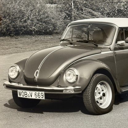 Vintage Volkswagen Beetle Convertible VW Bug Car Photo Photograph Cabriolet