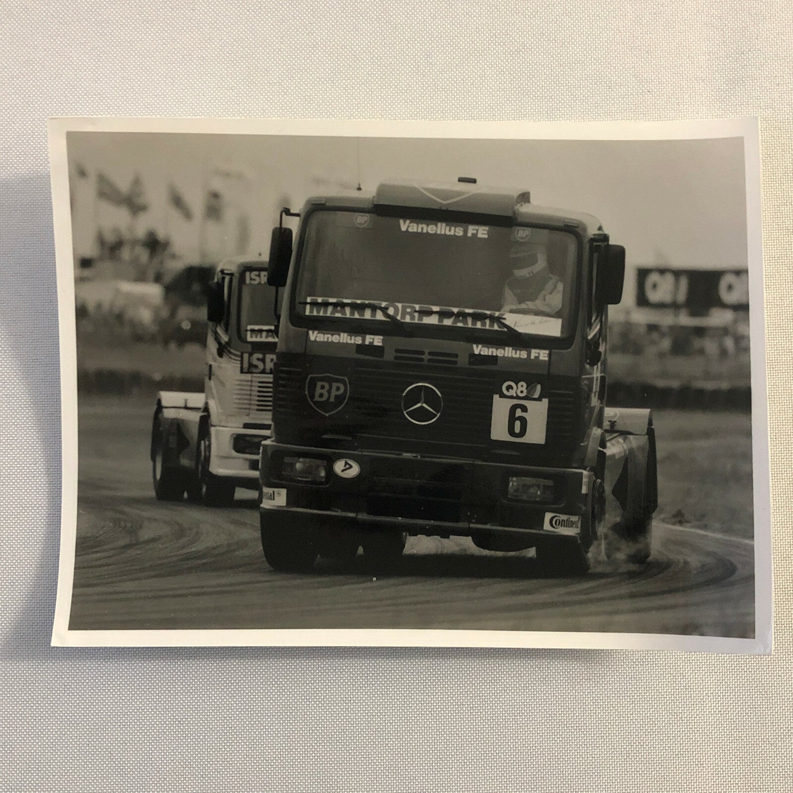 Vintage Mercedes Benz Truck Racing Press Photo Photograph Mantorp Park Sweden 
