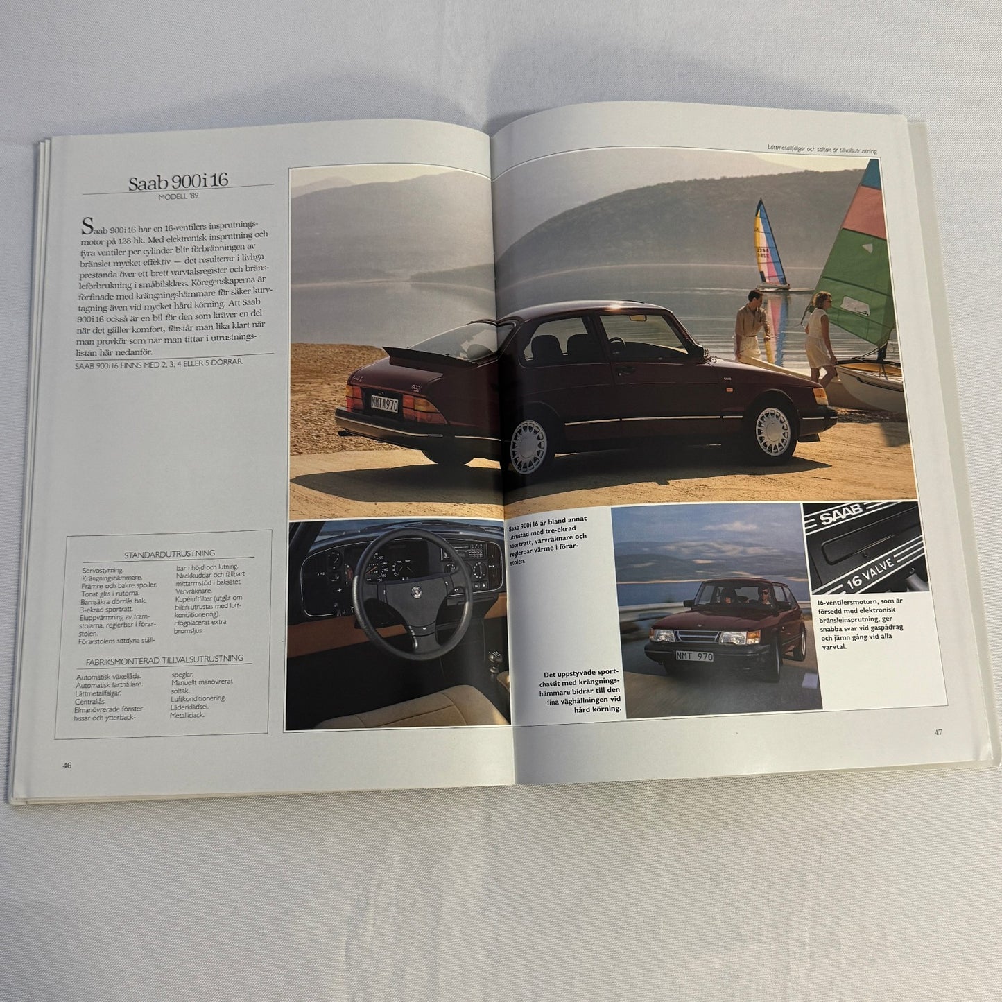 Vintage Saab 900 Car Sales Brochure Catalog 900 Cabriolet 900 Turbo 900i SWEDISH