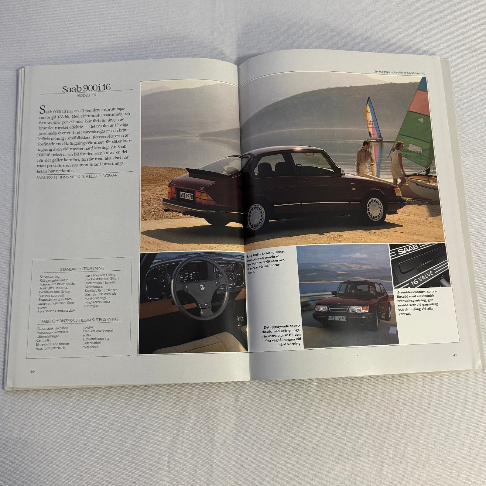 Vintage Saab 900 Car Sales Brochure Catalog 900 Cabriolet 900 Turbo 900i SWEDISH