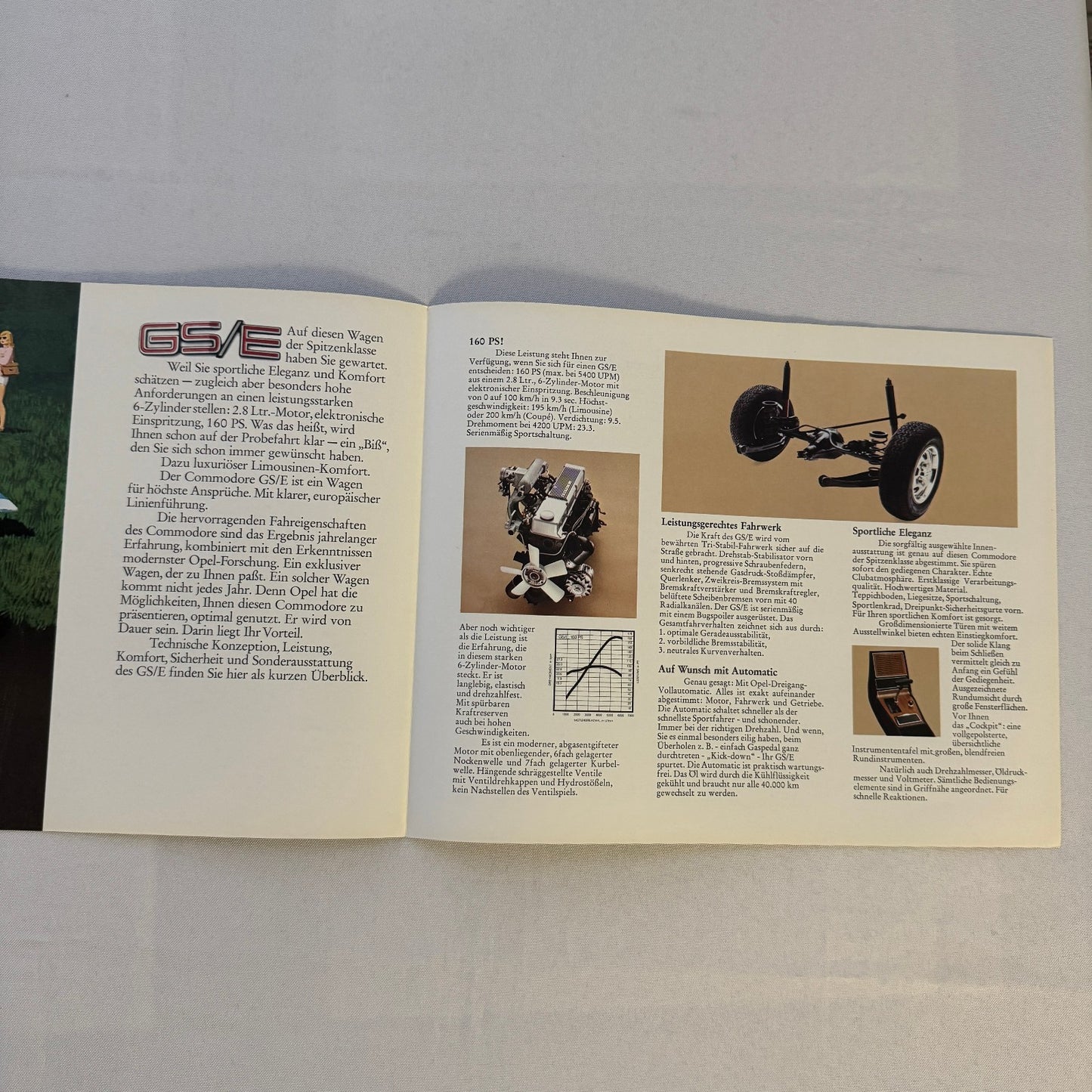 Opel Commodore GS/E Car Sales Brochure Catalog Opel Commodore GSE GERMAN