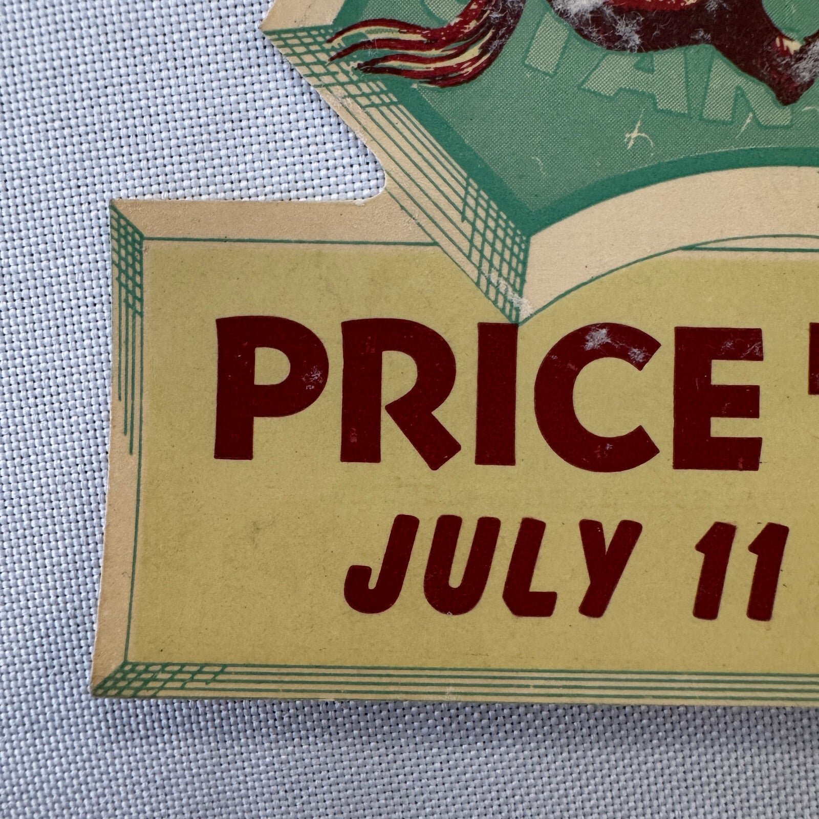Vintage Rodeo Event Advertising Label 1940s