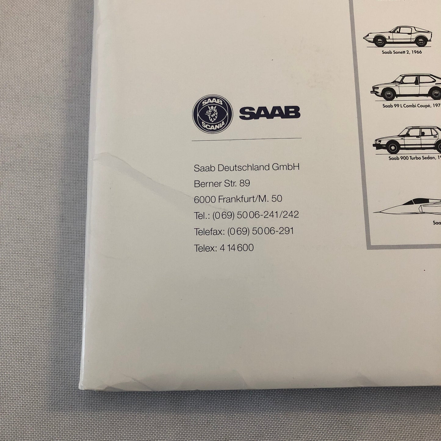 1992 Saab 9000 Car Press Kit Brochure Photos German Text