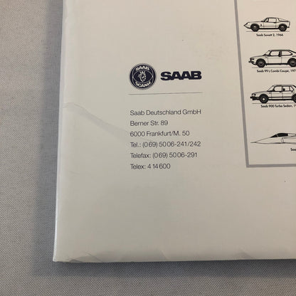 1992 Saab 9000 Car Press Kit Brochure Photos German Text