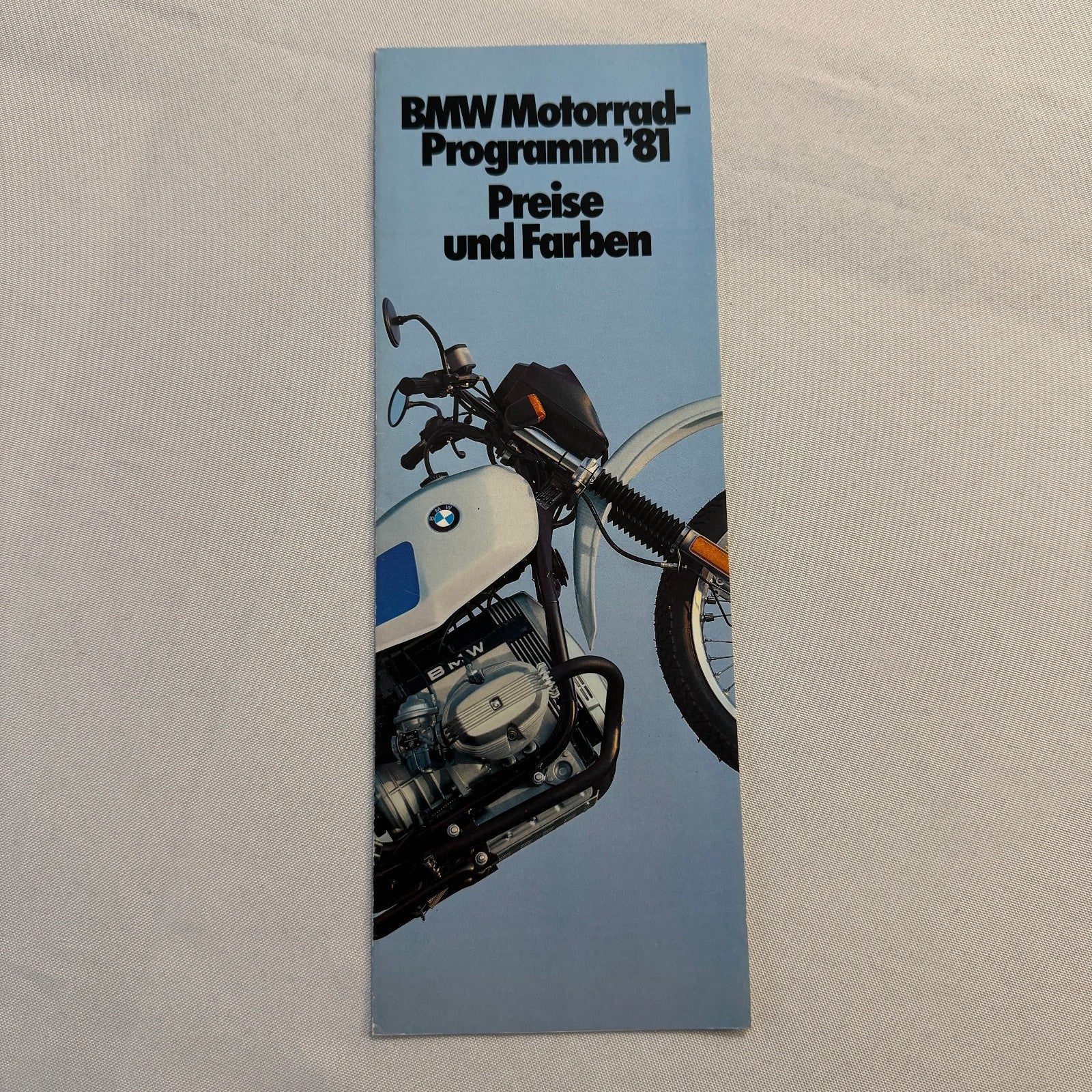 1981 BMW Motorcycle Price and Options Brochure Catalog R100RS R100 R80 GERMAN