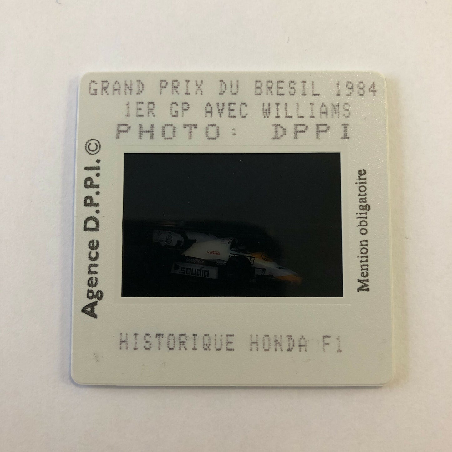 1984 Brazilian Grand Prix Williams Honda DPPI 35MM Press Photo Slide F1 Racing 