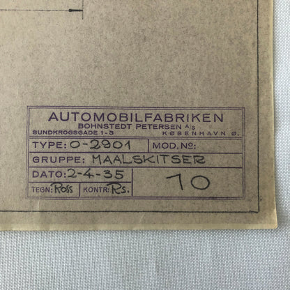 1935 Coachbuilder Bus Design Blueprint Rendering Blue Print Coach Bus Truck