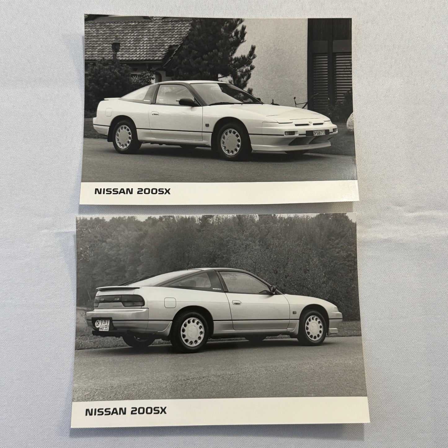 Nissan 200SX Sports Car Factory Press Photo Photograph Lot 2x Vintage