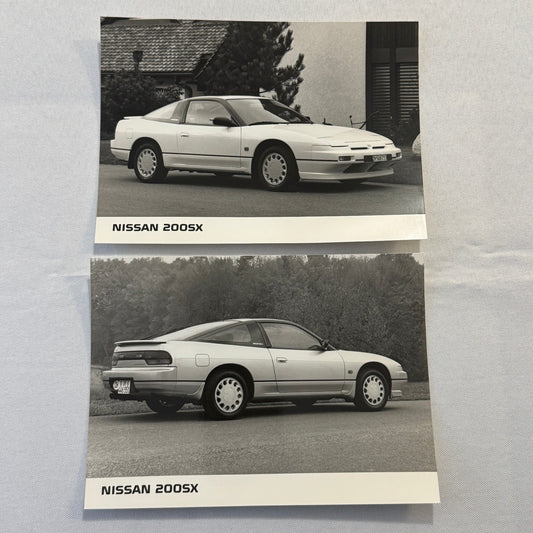 Nissan 200SX Sports Car Factory Press Photo Photograph Lot 2x Vintage