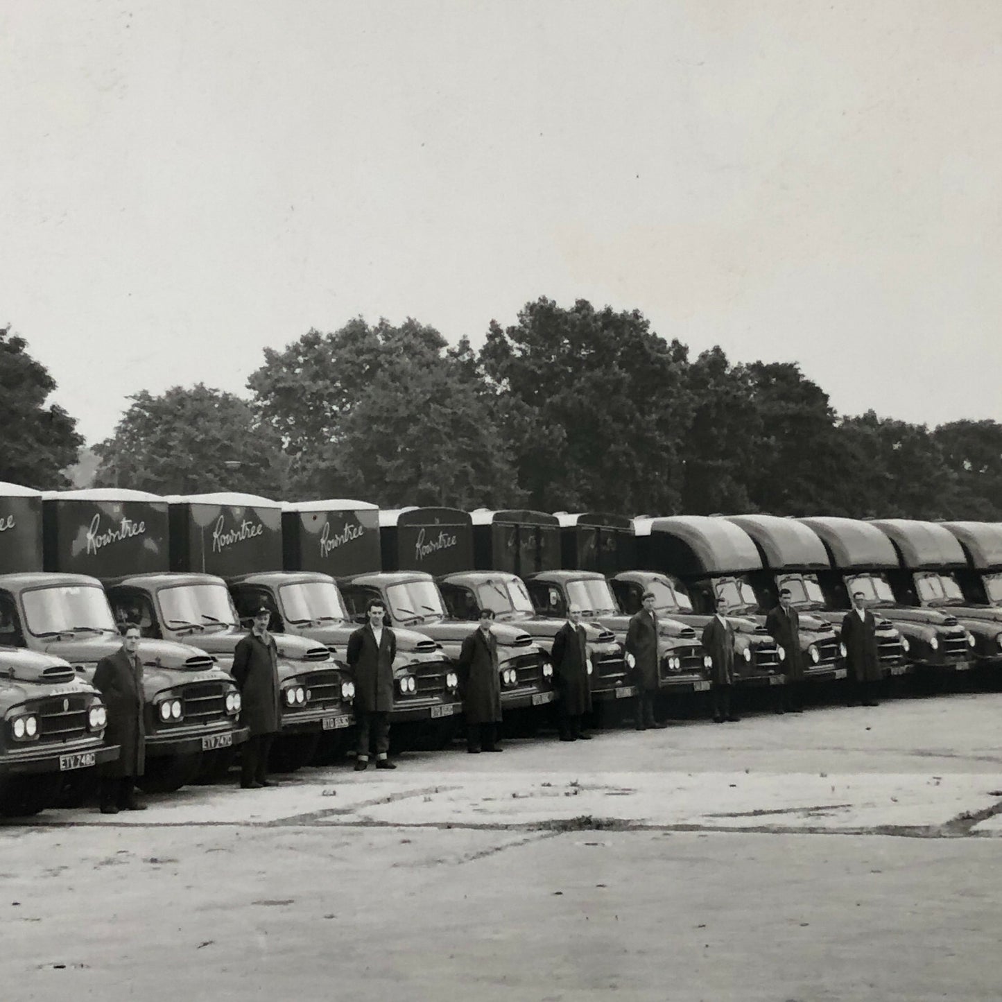 Vintage Coach Built Truck Fleet Photo Photograph Rowntree Austin Truck 