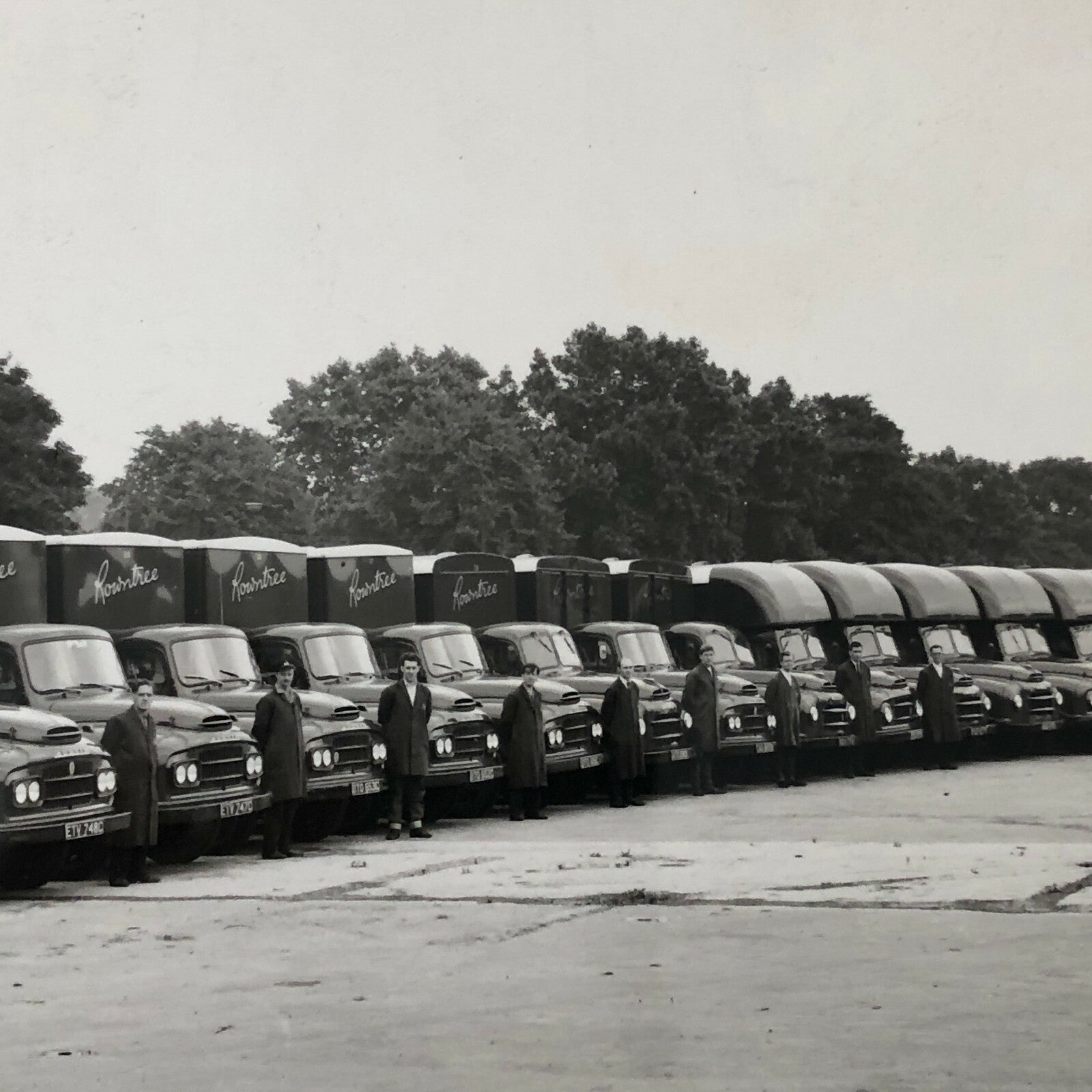 Vintage Coach Built Truck Fleet Photo Photograph Rowntree Austin Truck 