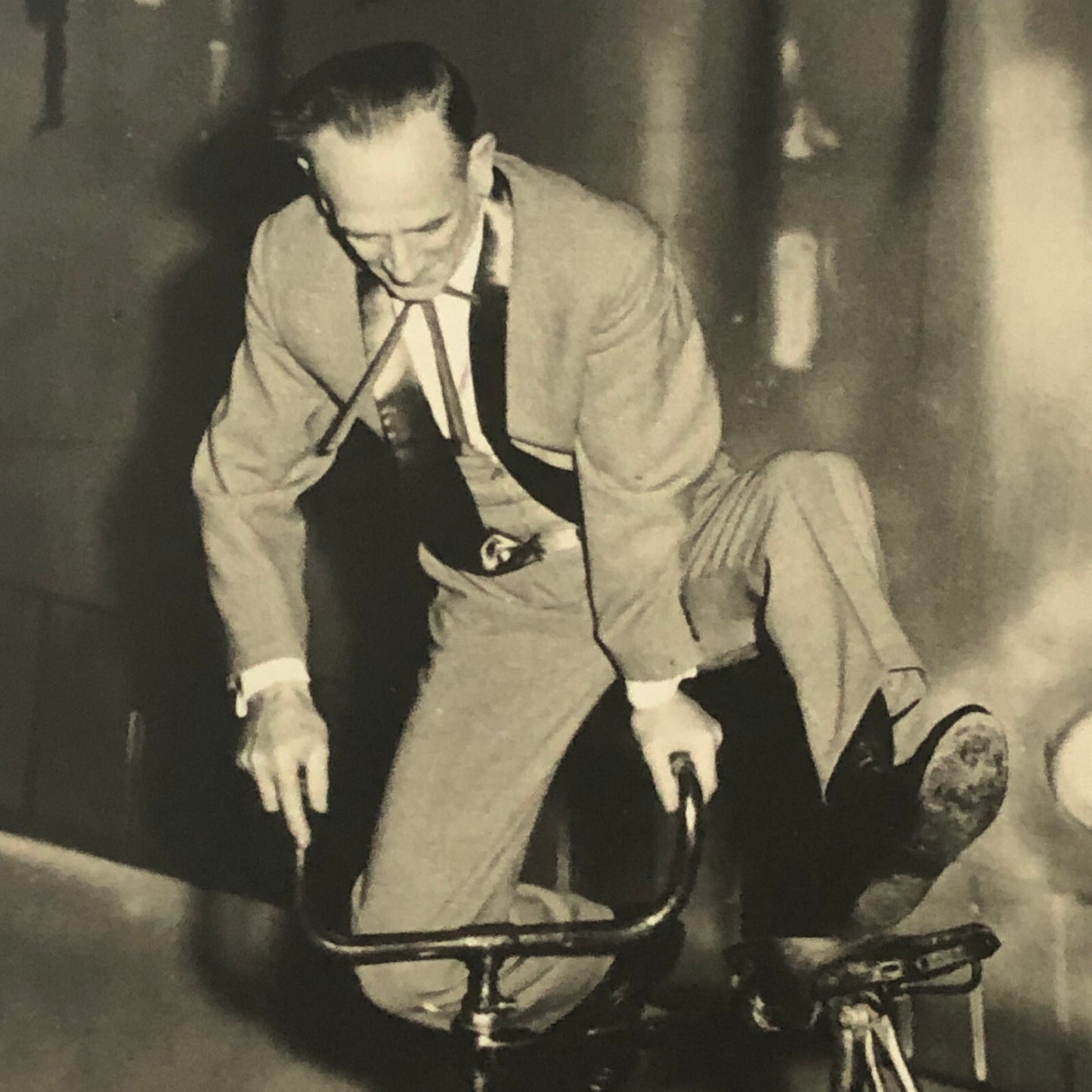 Circus Performer Vintage Photo Photograph Bicycle Balancing Act Berlin Germany