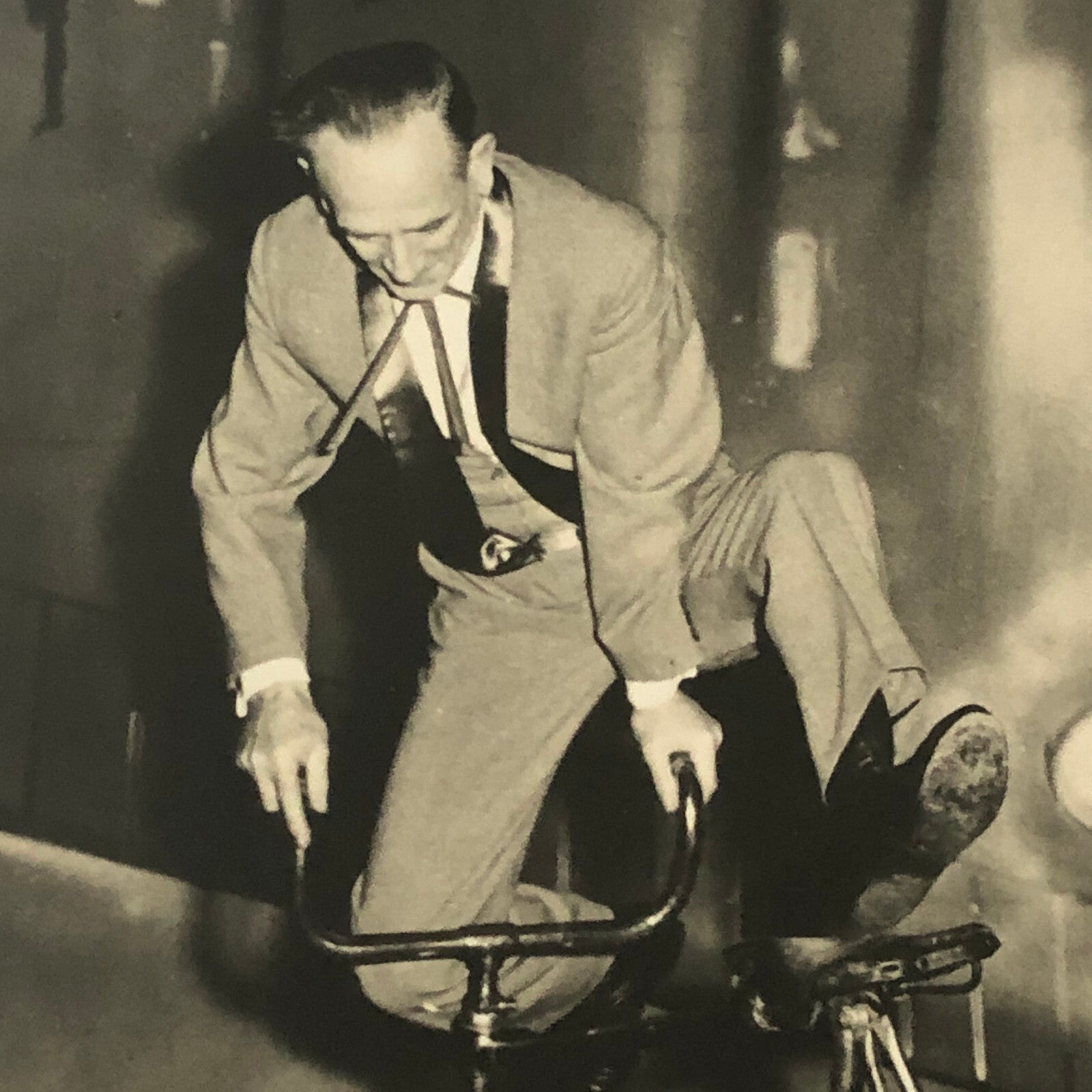 Circus Performer Vintage Photo Photograph Bicycle Balancing Act Berlin Germany