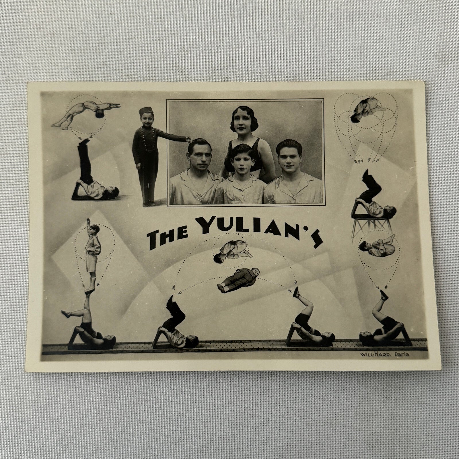 Vintage Circus Acrobat Tumbling Act Photo Photograph 1938 The Yulians