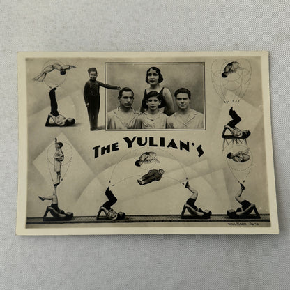 Vintage Circus Acrobat Tumbling Act Photo Photograph 1938 The Yulians
