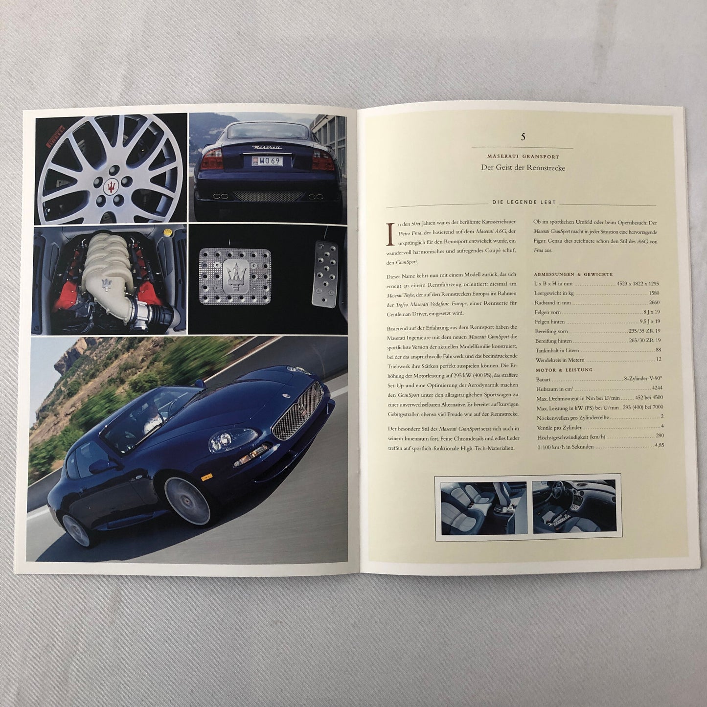 2014 Maserati Sales Brochure GT Cambiocorsa Gransport Quattroporte GERMAN TEXT 