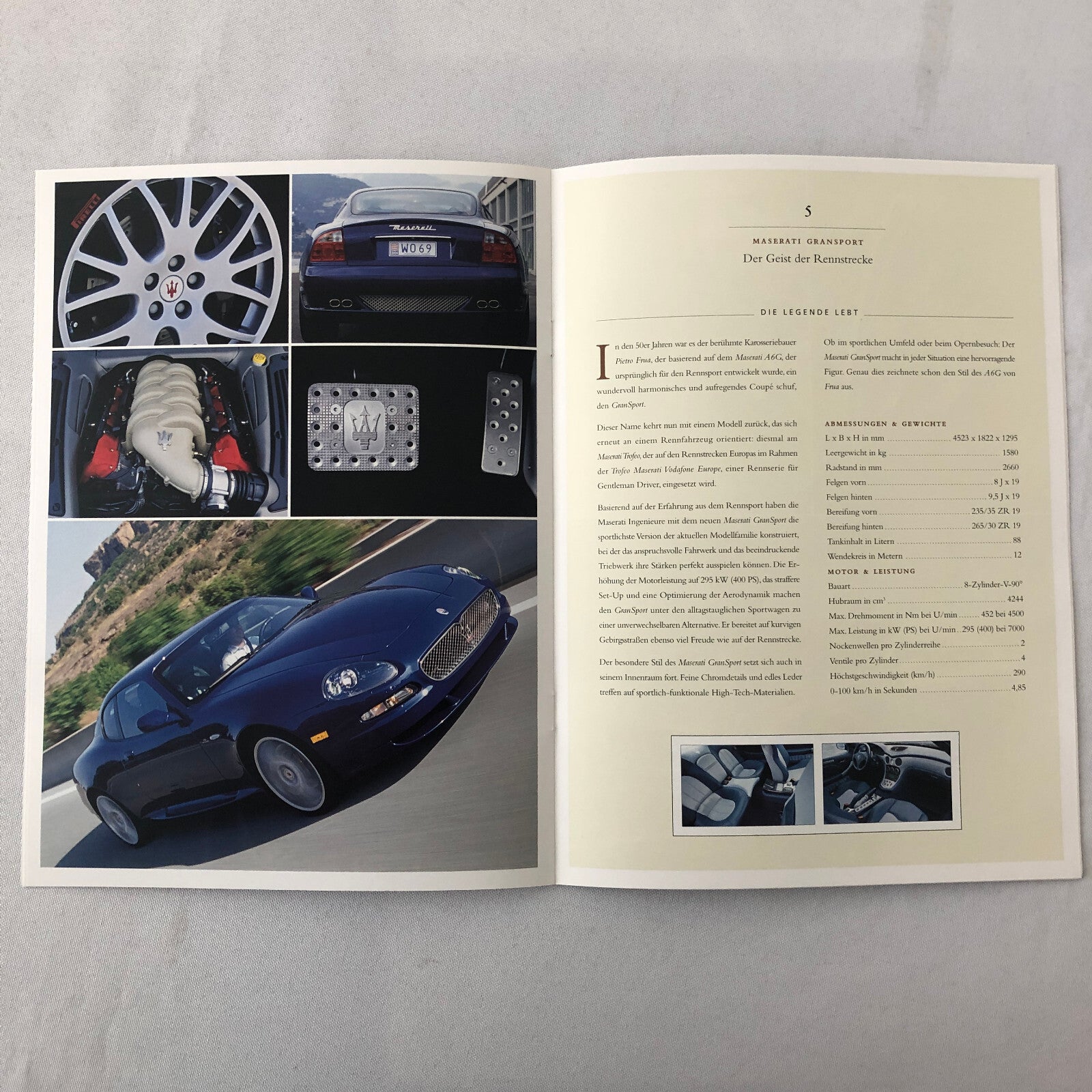 2014 Maserati Sales Brochure GT Cambiocorsa Gransport Quattroporte GERMAN TEXT 