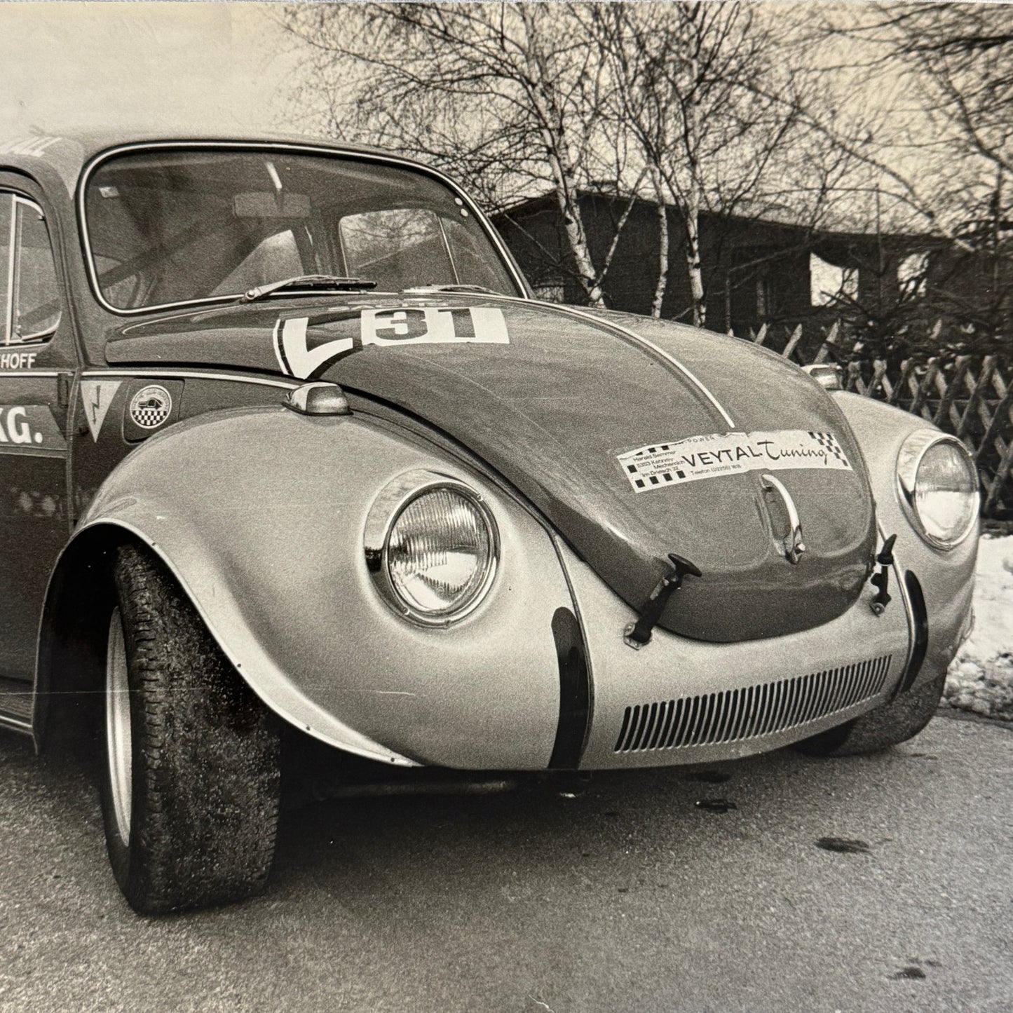Vintage Volkswagen Beetle VW Bug Racing Photo Photograph Print