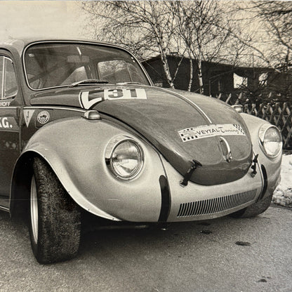 Vintage Volkswagen Beetle VW Bug Racing Photo Photograph Print