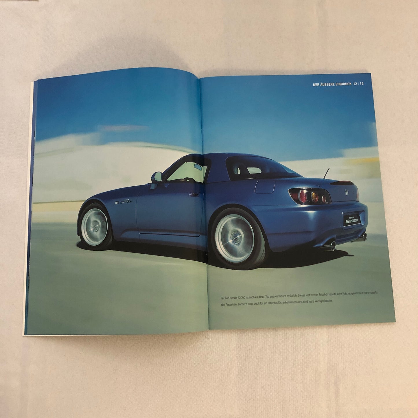 Honda S2000 Car Sales Brochure GERMAN Text European Market
