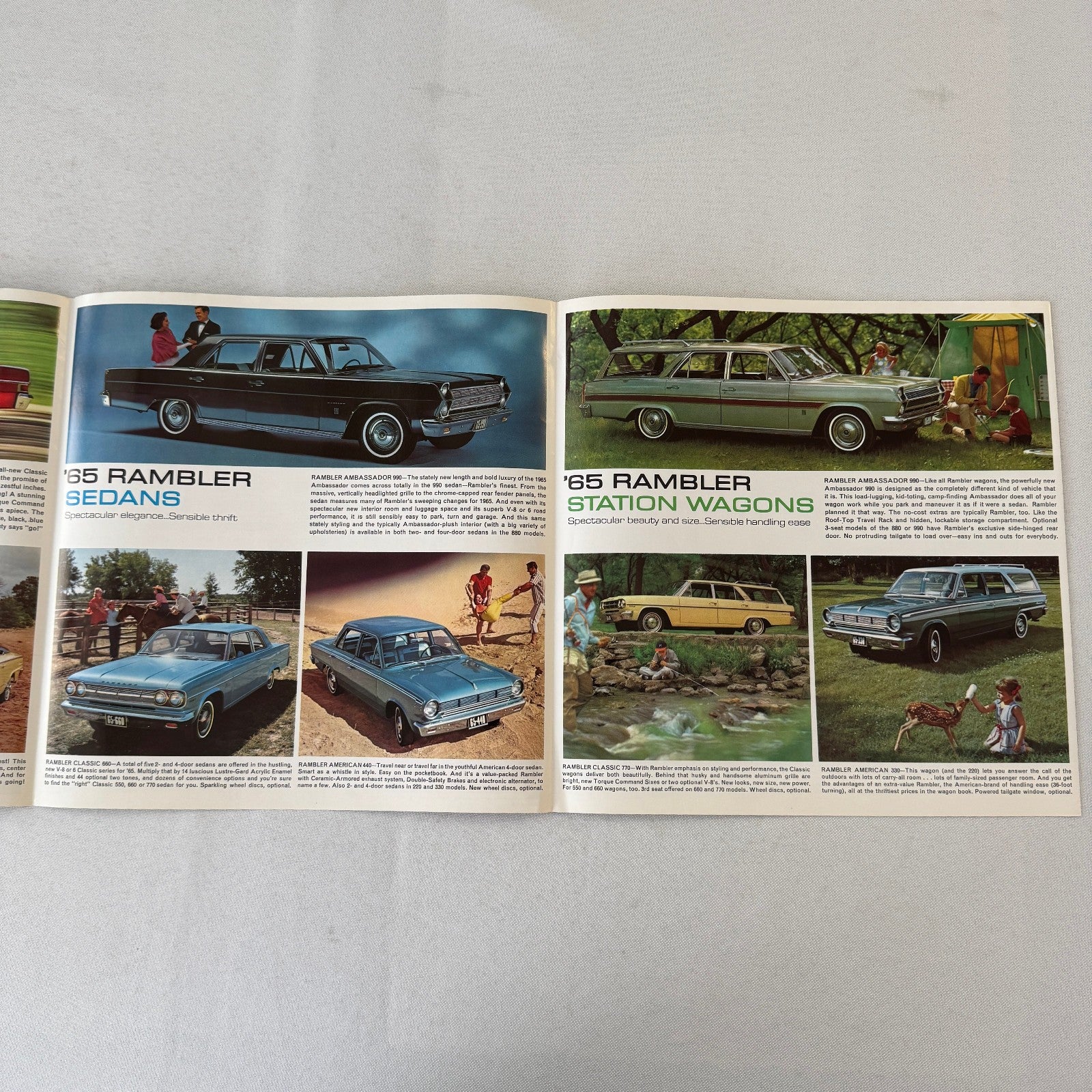 1965 Rambler Car Sales Brochure Catalog American Classic Ambassador
