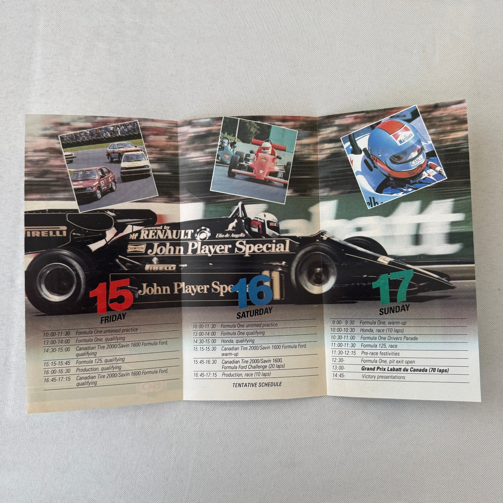 1984 Labatt Montreal Canadian Grand Prix F1 Formula One Press Kit Brochure