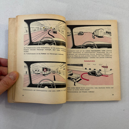 1953 Drivers Training Handbook Book German Germany Car Automobile