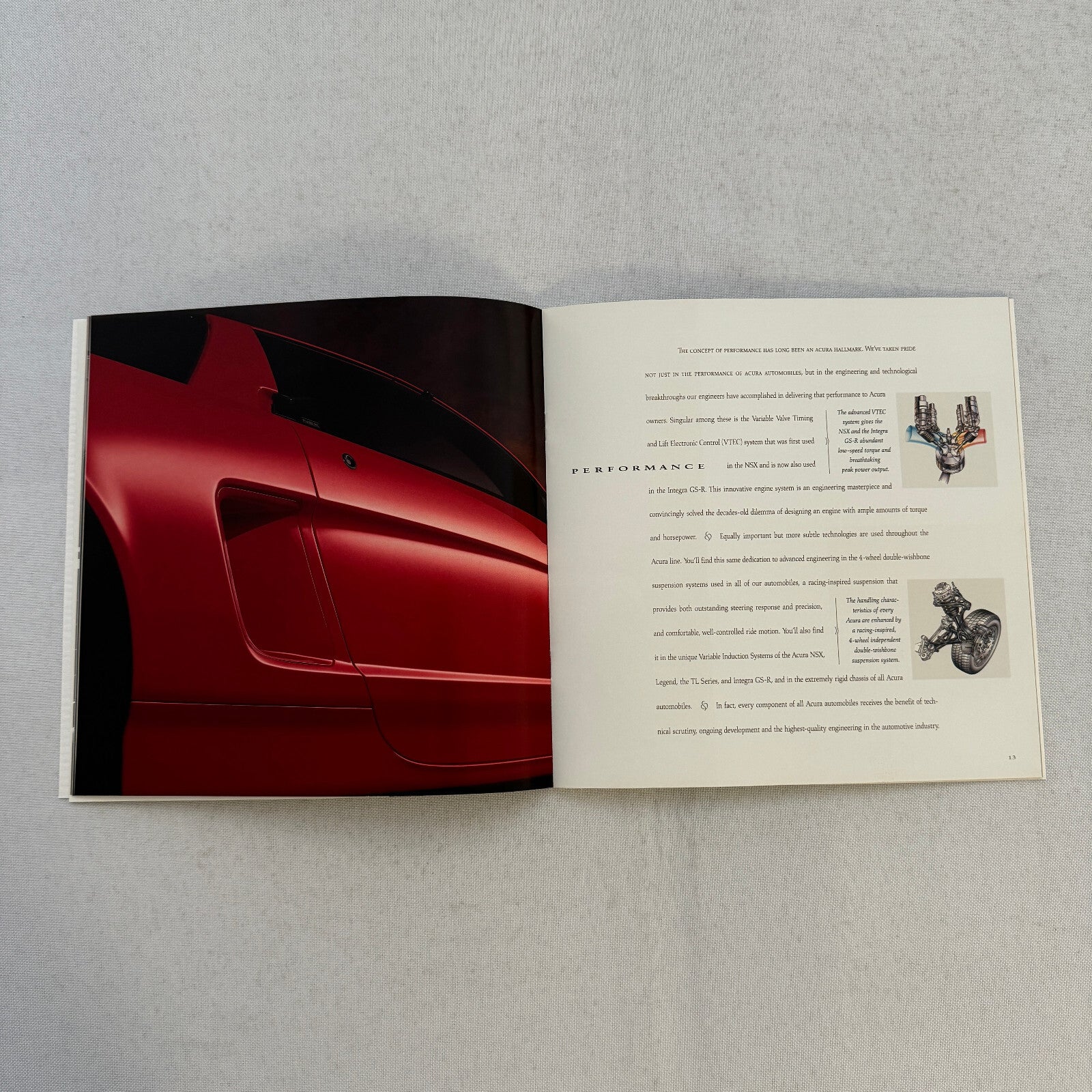 Acura Car Sales Brochure Catalog Integra NSX Legend TL 1995 1996