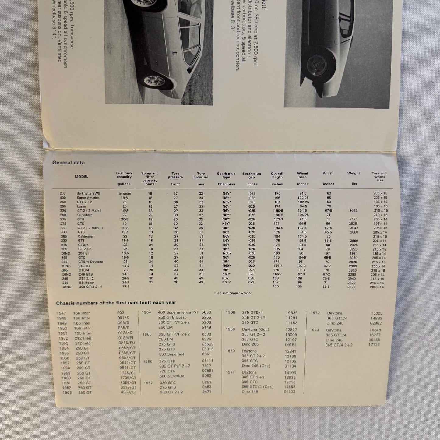 Vintage Ferrari Maranello Concessionaires Dealership Brochure 250 GT 400