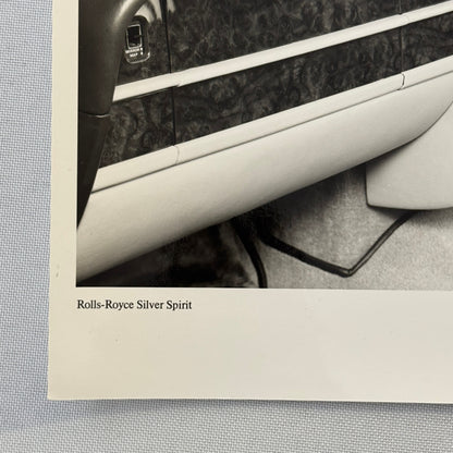 Rolls Royce Silver Spirit Car Interior Factory Press Photo Photograph