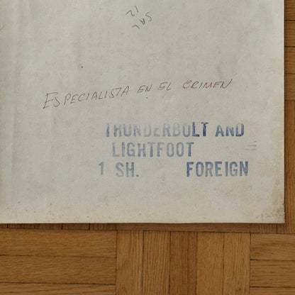 Vintage Movie Poster Clint Eastwood 1974 Thunderbolt and Lightfoot