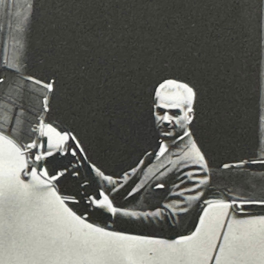 Ralph De Palma Racing Driver in 1928 Mercedes Benz S Car Automobile Photo