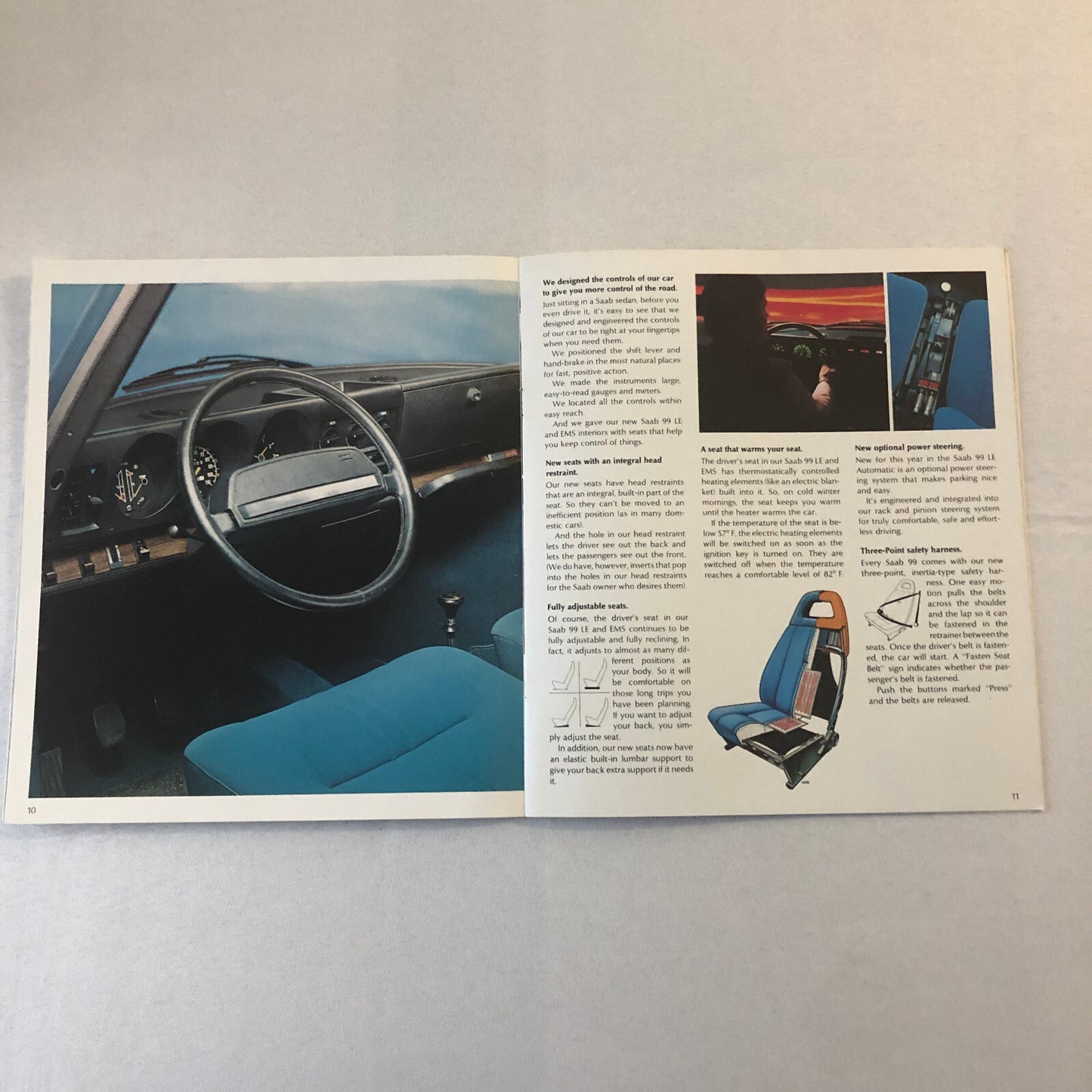 Vintage Saab 99 Car Automobile Sales Brochure Catalog 99 LE EMS