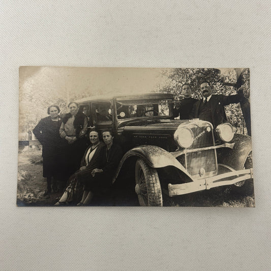 Antique Victory Car Automobile People Real Photo Postcard RPPC Photograph