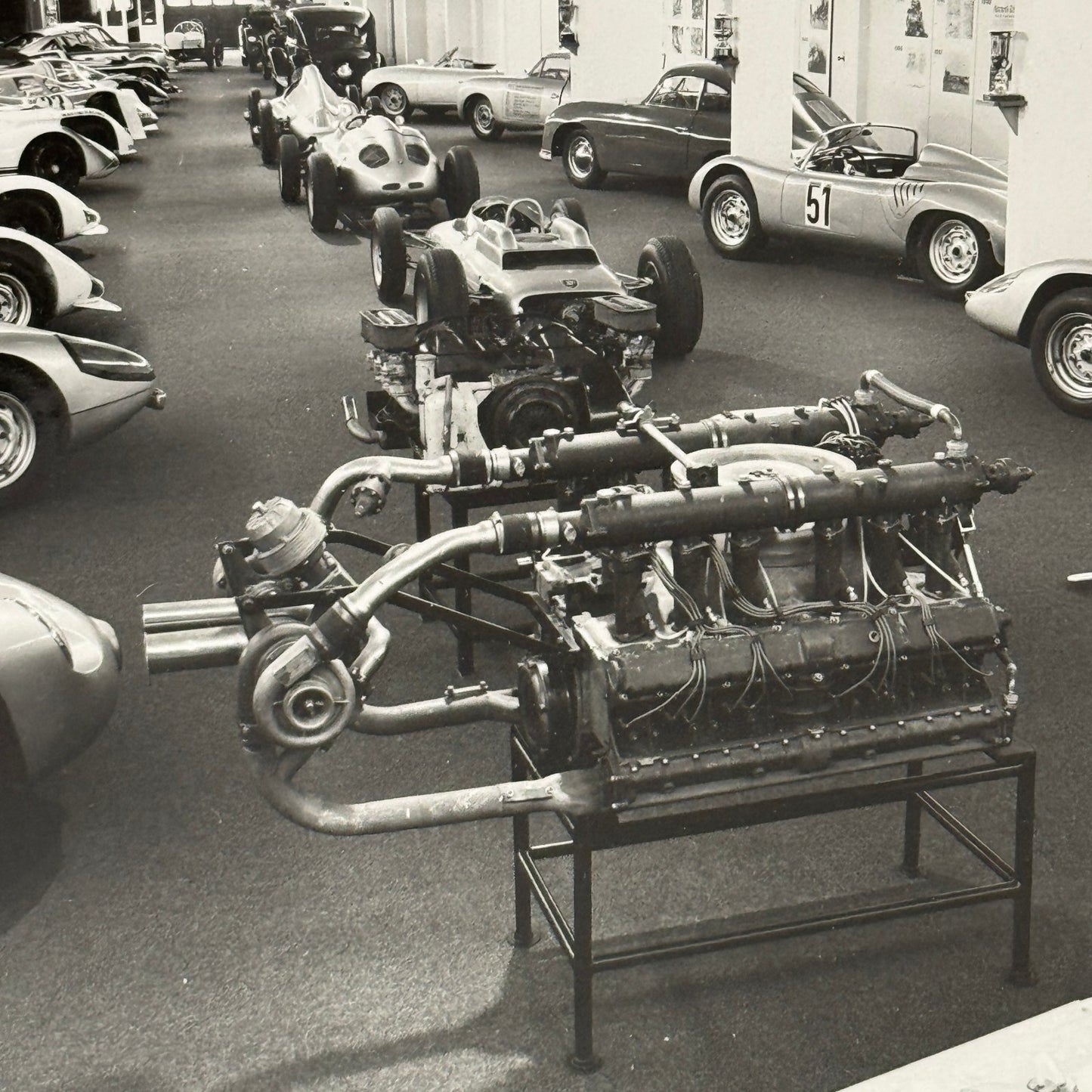 Vintage Porsche Museum Racing Car Photo Photograph Print 1976
