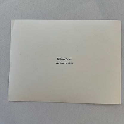 Porsche Factory Press Photo Photograph Porsche 911 356 Dr Ferdinand Porsche